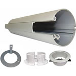 Rapidline Power Pole Kit Floor To Ceiling 3.3m High + 5m  Lead And Starter Socket Silver