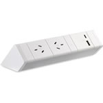 Rapidline Athena Power Rail Kit 2 GPO + 1 USB-A + 1 USB-C White