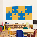 Acoustic Wall Pinboard Easy Stick Jigsaw 2400x1200mm 8 Piece **NEW**