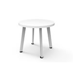 Rapidline Eternity Round Coffee Table 500D x 450mmH White Top White Base