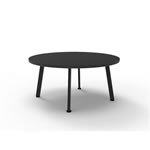 Rapidline Eternity Round Coffee Table 900D x 450mmH Black Top Black Base