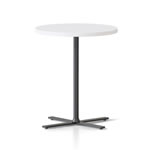 Rapidline Kolo Round Side Table 500D x 587mmH White Top Black Base