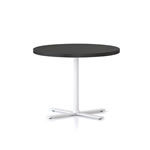 Rapidline Kolo Round Side Table 600D x 457mmH Black Top White Base