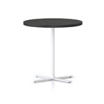 Rapidline Kolo Round Side Table 600D x 587mmH Black Top White Base