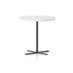 Rapidline Kolo Round Side Table 600D x 587mmH White Top Black Base