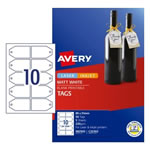 Avery Blank Printable Gift Tag Labels C32303 89 x 51mm Matte White 10UP 50 Tags 5 Sheets