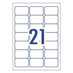 Avery Printable Labels L7160CL 63.5 x 38.1mm Rectangle Photo Matte White 21UP 420 Labels