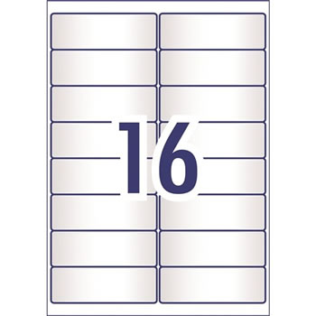 Avery Crystal Clear Laser Address Labels 99.1x34mm 16UP 160 Labels 10 Sheets