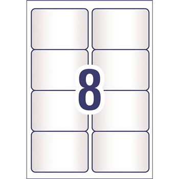 Avery Crystal Clear Laser Address Labels 99.1x67.7mm 8UP 80 Labels 10 Sheets