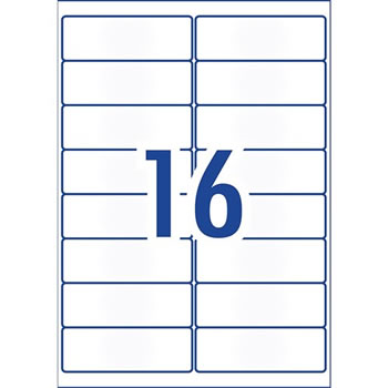 Avery Frosted Clear Inkjet Address Labels J8562 99.1x34mm 16UP 160 Labels 10 Sheets