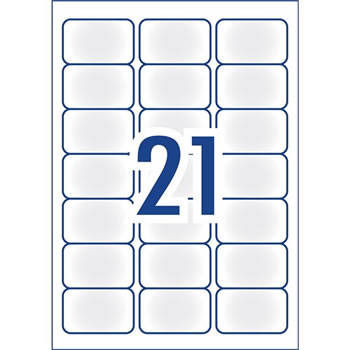Avery Frosted Clear Inkjet Address Labels J8560 63.5x38.1mm 21UP 210 Labels