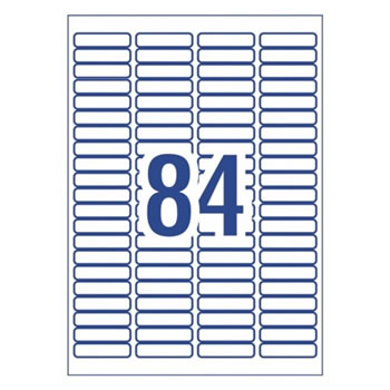 Avery Removable Labels L7656 46 x 11.11mm Rectangle Matte White 84UP 2100 Labels