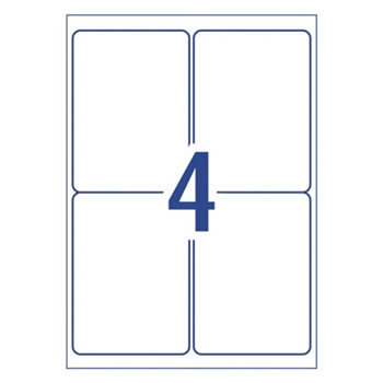 Avery Removable Labels L7169REV 99.1x139mm Rectangle Matte White 4UP 100 Labels