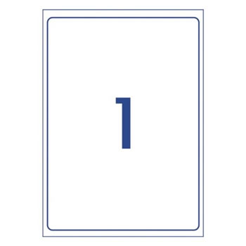 Avery Printable Labels L7167CL 199.6x289.1mm Rectangle Photo Matte White 1UP 20 Labels