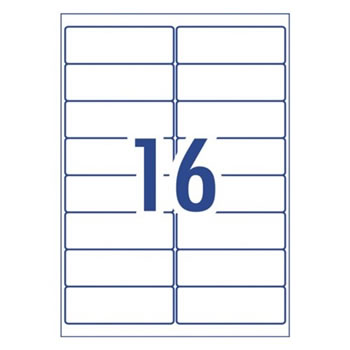 Avery Printable Labels L7162CL 99.1 x 34mm Rectangle Photo Matte White 16UP 320 Labels