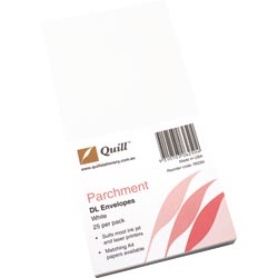 Quill Dl Parchment Envelopes White 