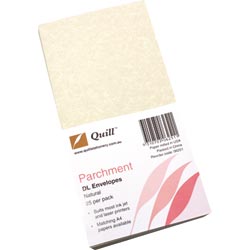 Quill Dl Parchment Envelopes Natural 