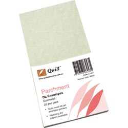 Quill Dl Parchment Envelopes Gunmetal 