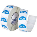 Avery Food Rotation Round Label 24mm Monday Blue Roll of 1000