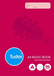 Music Book 96 page A4 Feint & Staved 