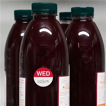 Avery Food Rotation Round Label 24mm Wednesday Red Roll of 1000