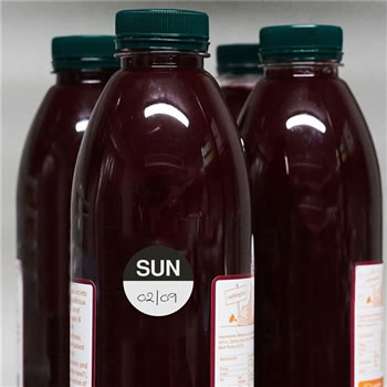 Avery Food Rotation Round Label 24mm Sunday Black Roll of 1000