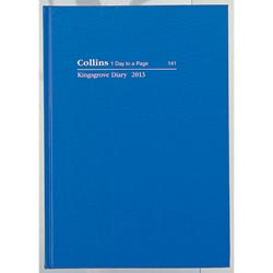 Collins Kingsgrove Diary A4 1 Day To page 30Min Blue 