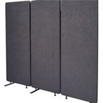 Visionchart ZIP Acoustic 3 Panel Divider Screen 1830W x 28D x 1650mmH Graphite
