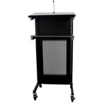 Rapidline Lectern Fixed Shelves 445W x 450D x 1200mmH Black