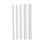 GBC Wire Binding Combs 10mm 21 Loop 85 Sheets Capacity Silver Pack 100